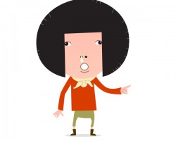 Cute girl with big hair