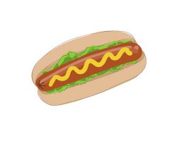 Hotdog Sandwich Stock Vector