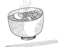 Noodle illustration vector drawing