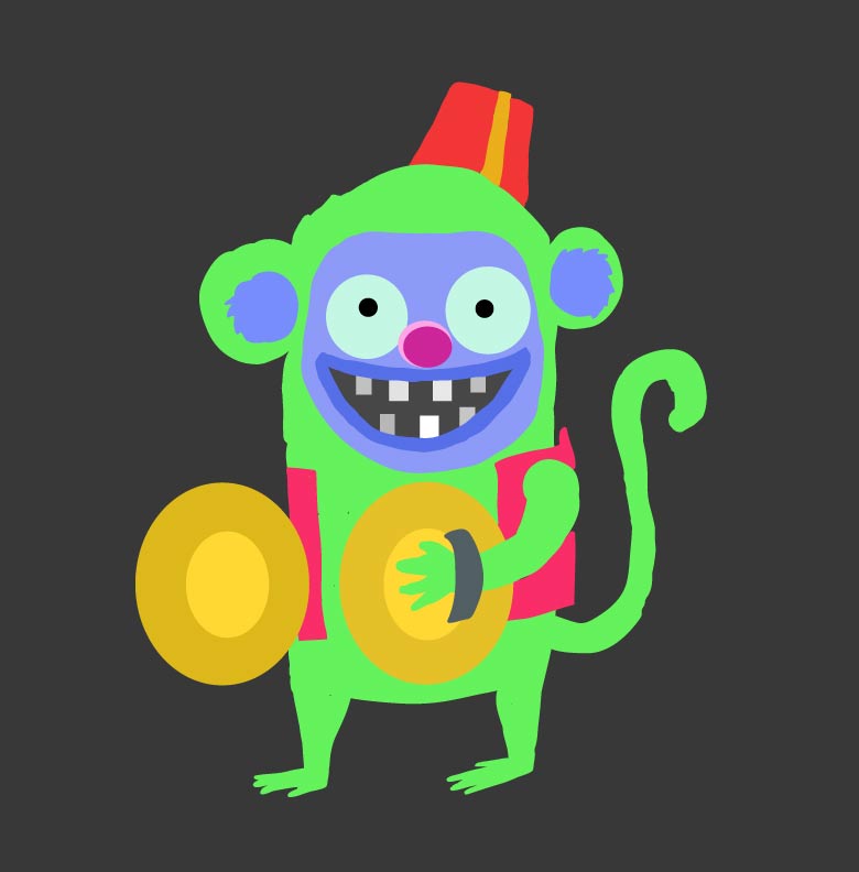 monkey with cymbals